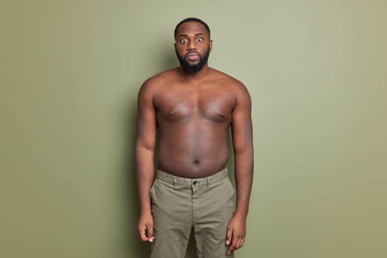 surprised naked man